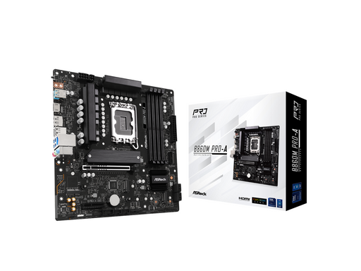 ASRock B860M Pro-A Mainboard - Intel B860 - Intel LGA1851 - DDR5 RAM - Micro-ATX
