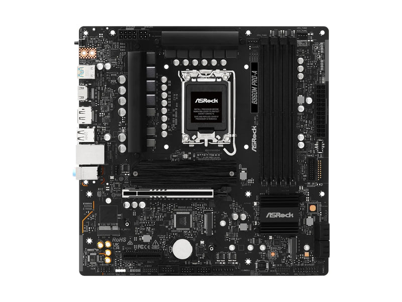 ASRock B860M Pro-A Mainboard - Intel B860 - Intel LGA1851 - DDR5 RAM - Micro-ATX