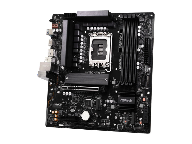 ASRock B860M Pro-A Mainboard - Intel B860 - Intel LGA1851 - DDR5 RAM - Micro-ATX