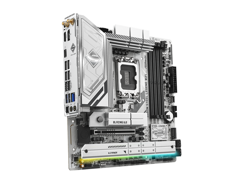 ASRock B860M Steel Legend WiFi Mainboard - Intel B860 - Intel LGA1851 - DDR5 RAM - Micro-ATX