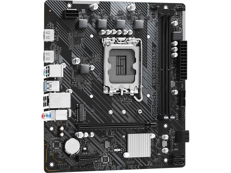 ASRock H610M-H2/M.2 Mainboard - Intel H610 - Intel LGA1700 - DDR4 RAM - Micro-ATX