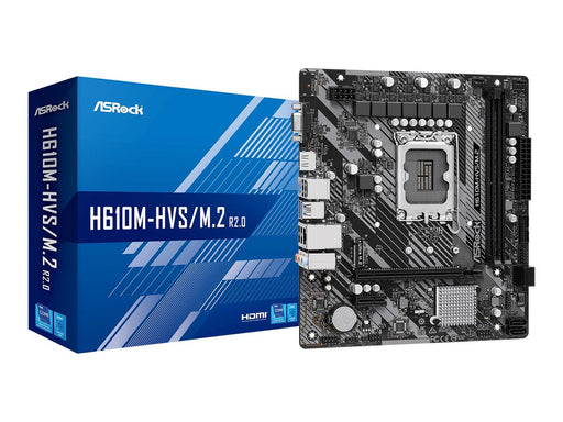ASRock H610M-HVS/M.2 R2.0 Mainboard - Intel H610 - Intel LGA1700 - DDR4 RAM - Micro-ATX