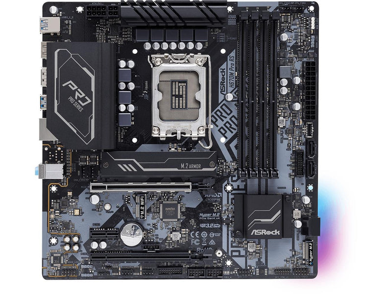 ASRock H670M Pro RS Mainboard - Intel H670 - Intel LGA1700 - DDR4 RAM - Micro-ATX