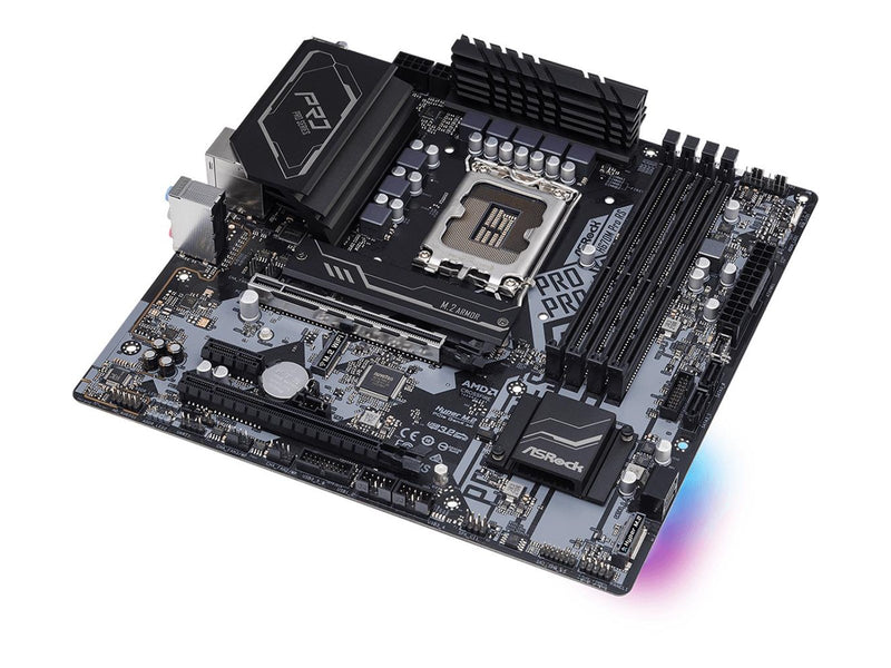 ASRock H670M Pro RS Mainboard - Intel H670 - Intel LGA1700 - DDR4 RAM - Micro-ATX