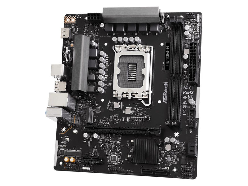 ASRock H810M-H Mainboard - Intel H810 - Intel LGA1851 - DDR5 RAM - Micro-ATX