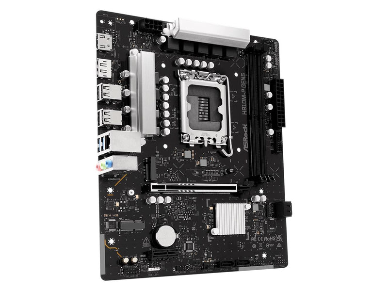 ASRock H810M-P Gen5 Mainboard - Intel H810 - Intel LGA1851 - DDR5 RAM - Micro-ATX