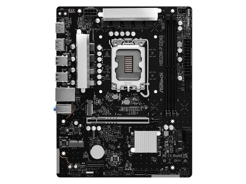 ASRock H810M-P Gen5 Mainboard - Intel H810 - Intel LGA1851 - DDR5 RAM - Micro-ATX