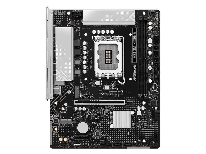 ASRock H810M-X Gen5 Mainboard - Intel H810 - Intel LGA1851 - DDR5 RAM - Micro-ATX