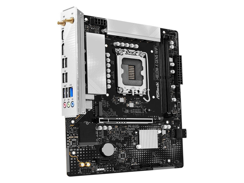 ASRock H810M-X Gen5 WiFi Mainboard - Intel H810 - Intel LGA1851 - DDR5 RAM - Micro-ATX