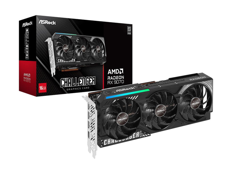 ASRock Radeon RX 9070 Challenger - 16GB GDDR6 RAM - Grafikkarte