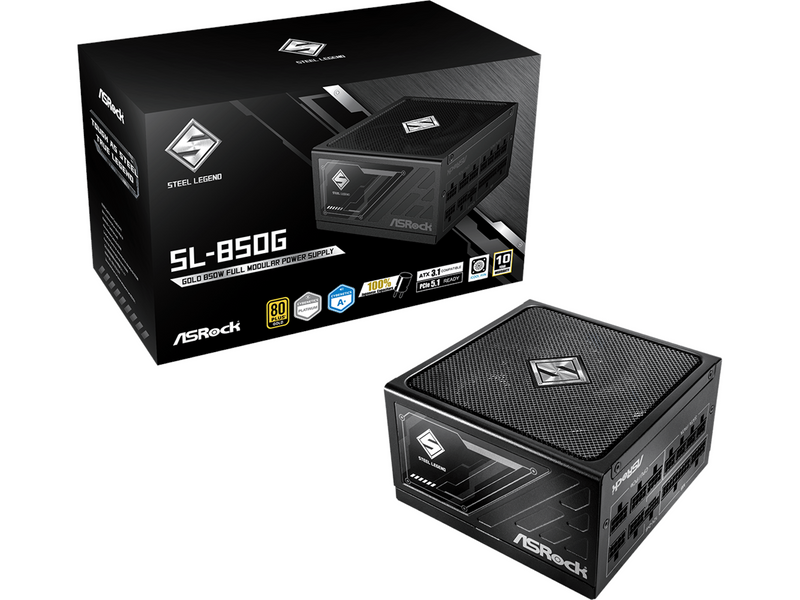 ASRock SL-850G Netzteile - 850 Watt - 135 mm - ATX 3.1 - 80 Plus Gold zertifiziert