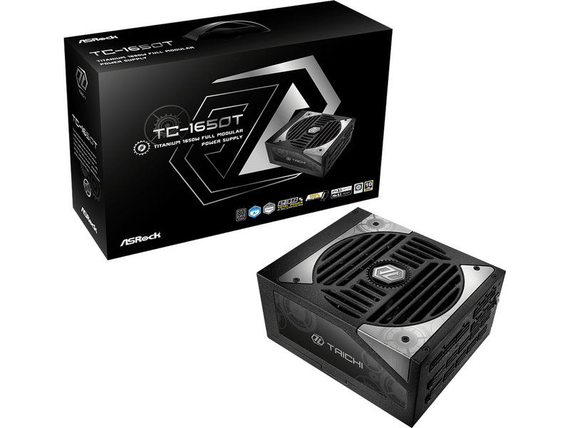ASRock TC-1650T Netzteile - 1650 Watt - 135 mm - ATX 3.1 - 80 Plus Titanium (bis zu 90% effektiv)