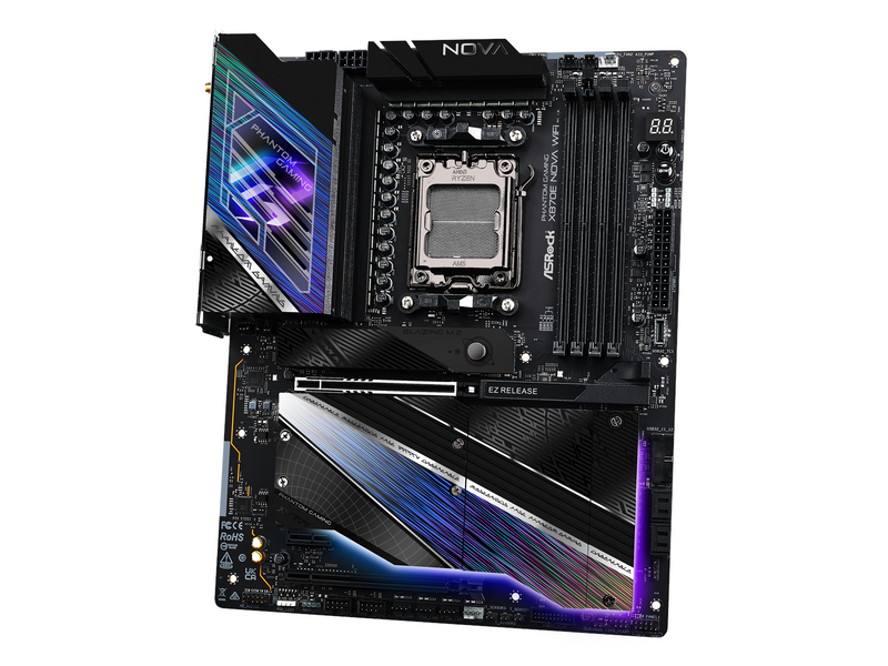 ASRock X870E NOVA WIFI Mainboard - AMD X870E - AMD AM5 - DDR5 RAM - ATX
