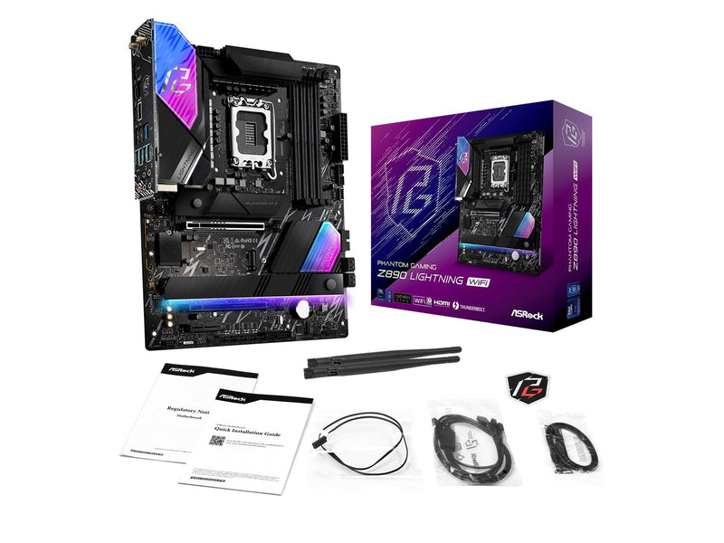 ASRock Z890 LIGHTNING WIFI Mainboard - Intel Z890 - Intel LGA1851 - DDR5 RAM - ATX