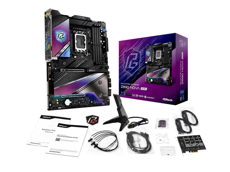 ASRock Z890 NOVA WIFI Mainboard - Intel Z890 - Intel LGA1851 - DDR5 RAM - ATX