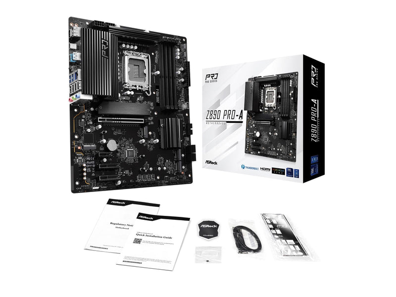 ASRock Z890 PRO-A Mainboard - Intel Z890 - Intel LGA1851 - DDR5 RAM - ATX