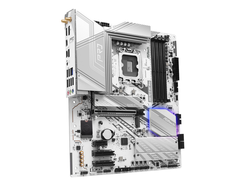 ASRock Z890 PRO RS WIFI WHITE Mainboard - Intel Z890 - Intel LGA1851 - DDR5 RAM - ATX