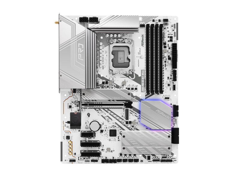 ASRock Z890 PRO RS WIFI WHITE Mainboard - Intel Z890 - Intel LGA1851 - DDR5 RAM - ATX