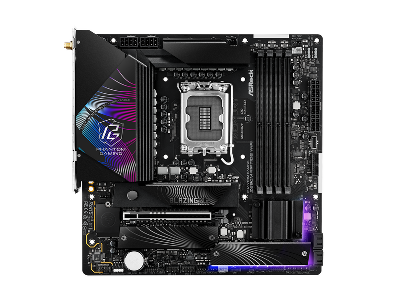 ASRock Z890M RIPTIDE WIFI Mainboard - Intel Z890 - Intel LGA1851 - DDR5 RAM - Micro-ATX