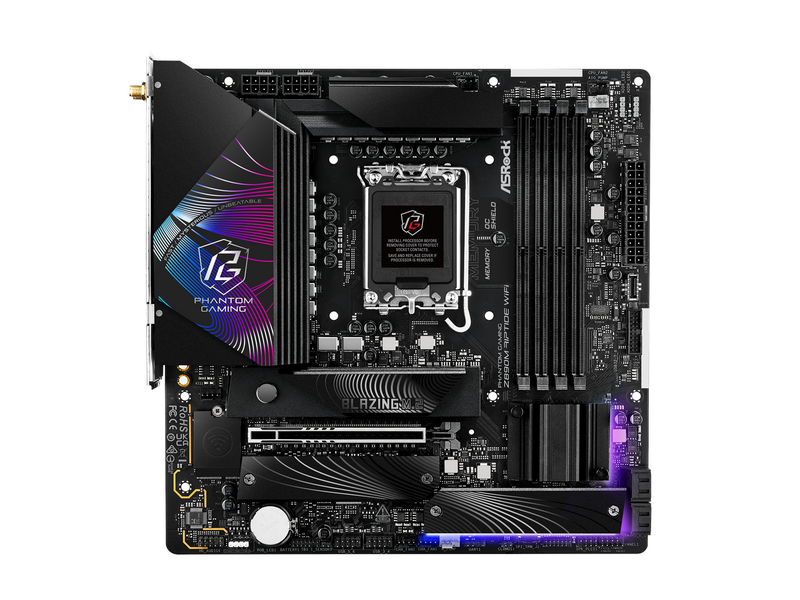 ASRock Z890M RIPTIDE WIFI Mainboard - Intel Z890 - Intel LGA1851 - DDR5 RAM - Micro-ATX
