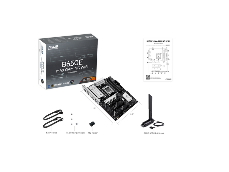 ASUS B650E MAX GAMING WIFI Mainboard - AMD B650 - AMD AM5 - DDR5 RAM - ATX