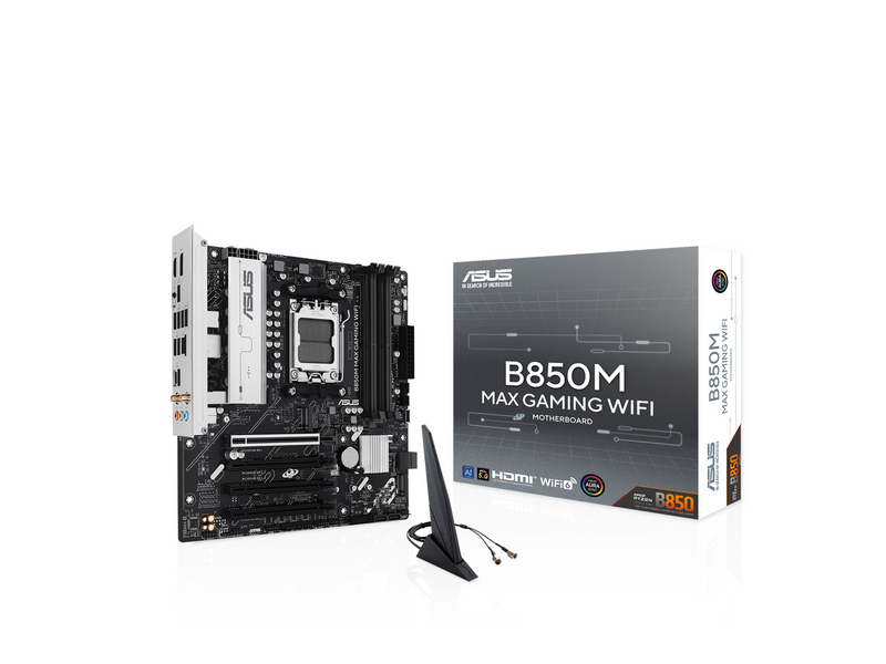ASUS B850M MAX GAMING WIFI Mainboard - AMD B850 - AMD AM5 - DDR5 RAM - Micro-ATX