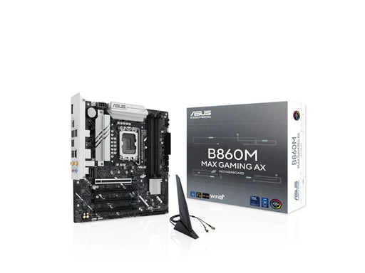 ASUS B860M MAX GAMING AX Mainboard - Intel B860 - Intel LGA1851 - DDR5 RAM - Micro-ATX