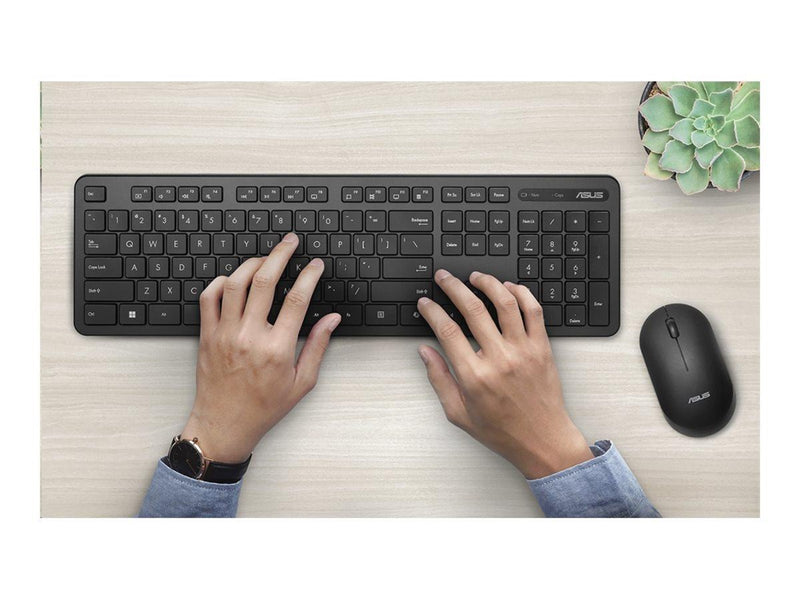 ASUS CW100 - Tastatur & Maus Set - Full-Size - Nordic ISO - Schwarz