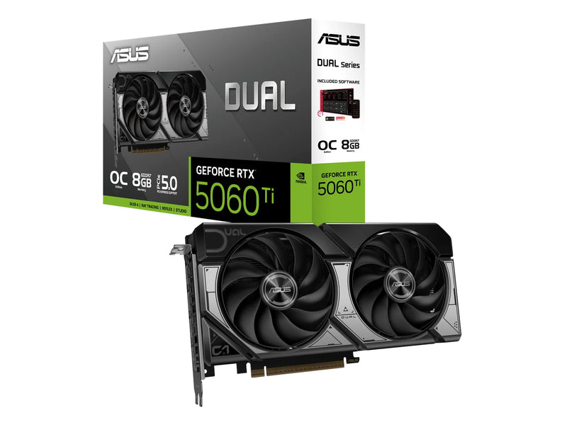 ASUS GeForce RTX 5060 Ti DUAL OC - 8GB GDDR7 RAM - Grafikkarte