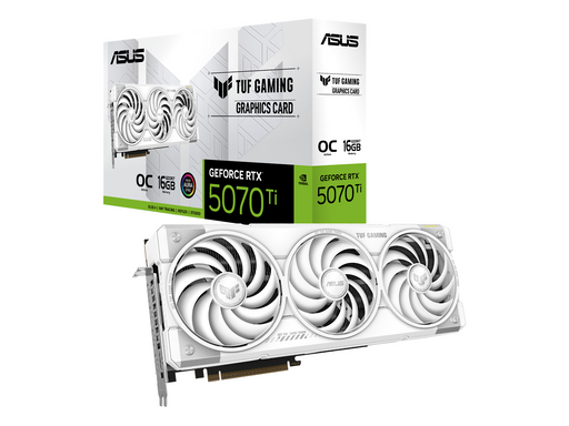ASUS GeForce RTX 5070 Ti TUF White OC - 16GB GDDR7 RAM - Grafikkarte