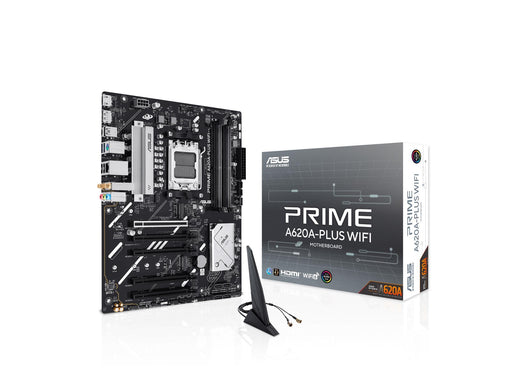 ASUS PRIME A620A-PLUS WIFI Mainboard - AMD A620A - AMD AM5 - DDR5 RAM - ATX