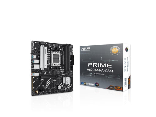 ASUS PRIME A620AM-A-CSM Mainboard - AMD A620A - AMD AM5 - DDR5 RAM - Micro-ATX