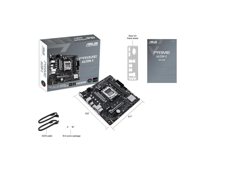 ASUS PRIME A620M-E-CSM Mainboard - AMD A620 - AMD AM5 - DDR5 RAM - Micro-ATX