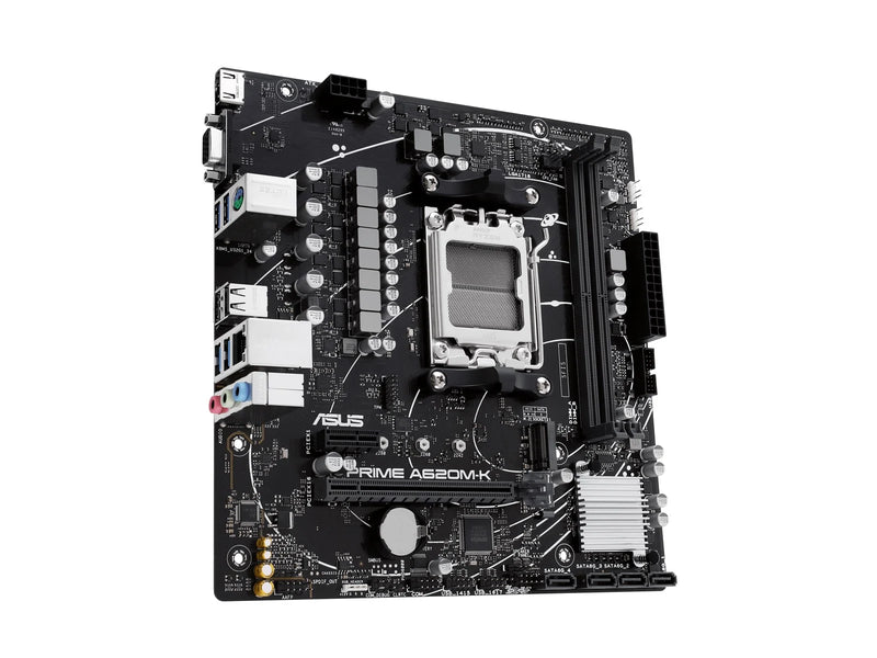 ASUS PRIME A620M-K Mainboard - AMD A620 - AMD AM5 - DDR5 RAM - Micro-ATX
