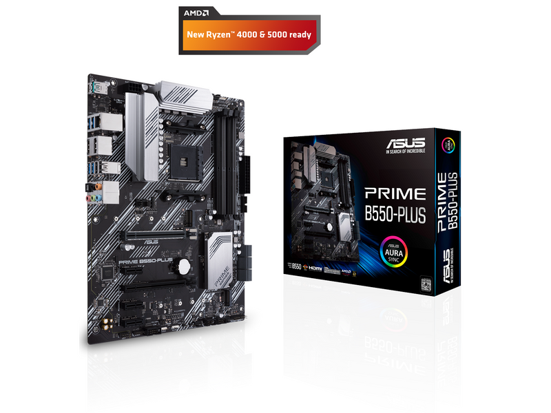 ASUS PRIME B550-PLUS Mainboard - AMD B550 - AMD AM4 - DDR4 RAM - ATX