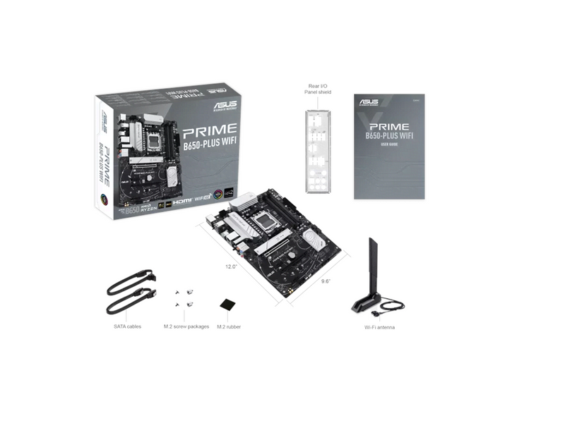 ASUS PRIME B650-PLUS WIFI Mainboard - AMD B650 - AMD AM5 - DDR5 RAM - ATX