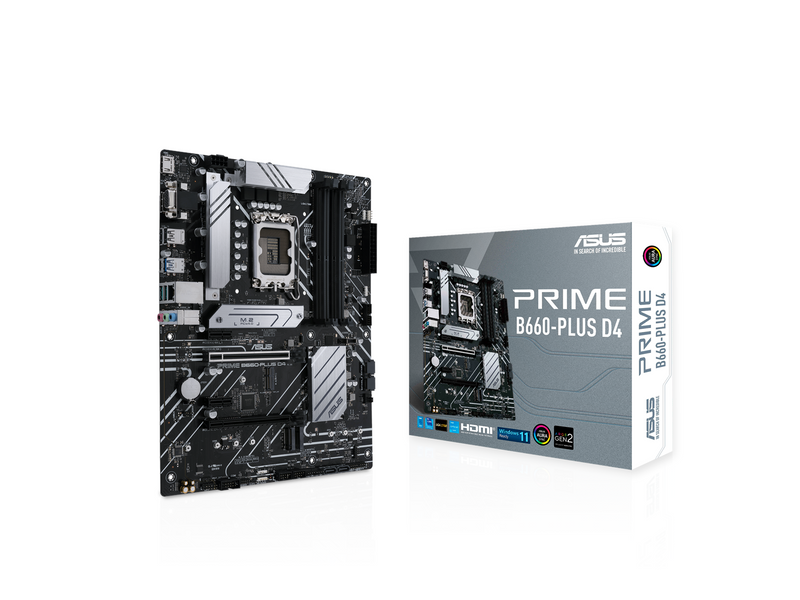ASUS PRIME B660-PLUS D4 Mainboard - Intel B660 - Intel LGA1700 - DDR4 RAM - ATX