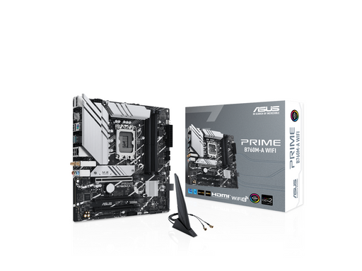 ASUS PRIME B760M-A WIFI (V2) Mainboard - Intel B760 - Intel LGA1700 - DDR5 RAM - Micro-ATX