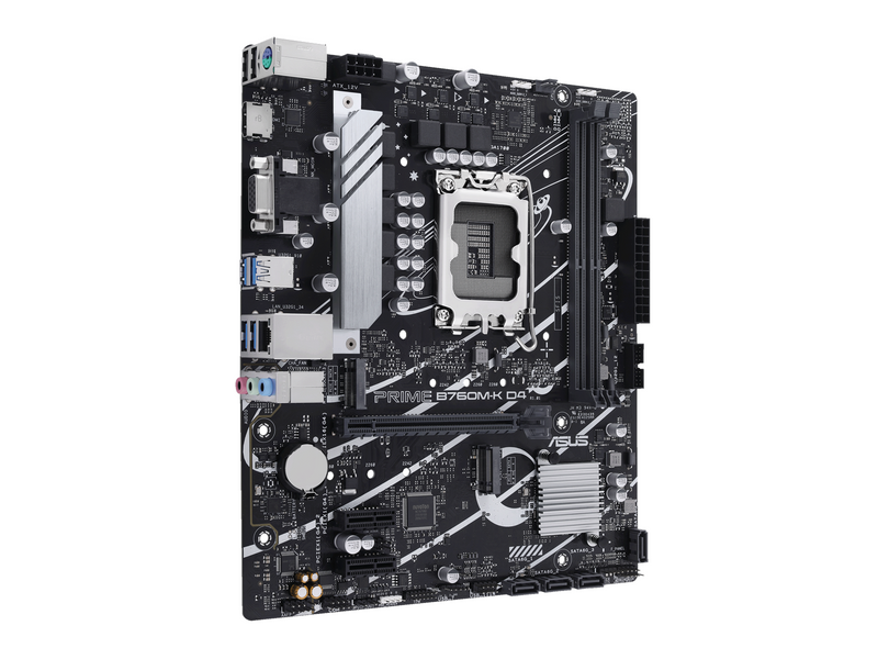 ASUS PRIME B760M-K D4 Mainboard - Intel B760 - Intel LGA1700 - DDR4 RAM - Micro-ATX