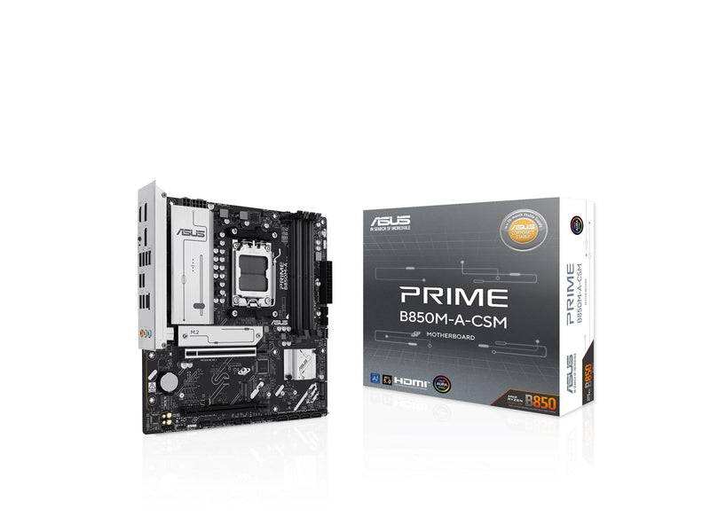ASUS PRIME B850M-A-CSM Mainboard - AMD B850 - AMD AM5 - DDR5 RAM - Micro-ATX
