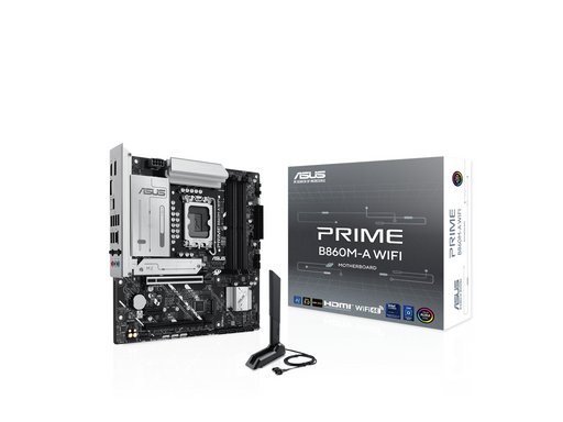 ASUS PRIME B860M-A WIFI Mainboard - Intel B860 - Intel LGA1851 - DDR5 RAM - Micro-ATX