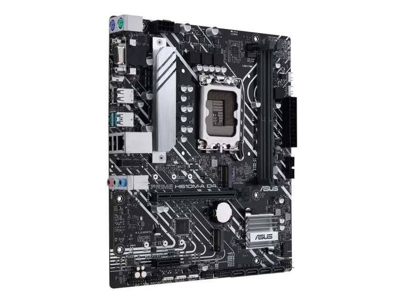 ASUS PRIME H610M-A D4-CSM Mainboard - Intel H610 - Intel LGA1700 - DDR4 RAM - Micro-ATX