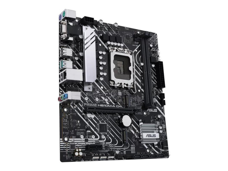 ASUS PRIME H610M-A D4-CSM Mainboard - Intel H610 - Intel LGA1700 - DDR4 RAM - Micro-ATX