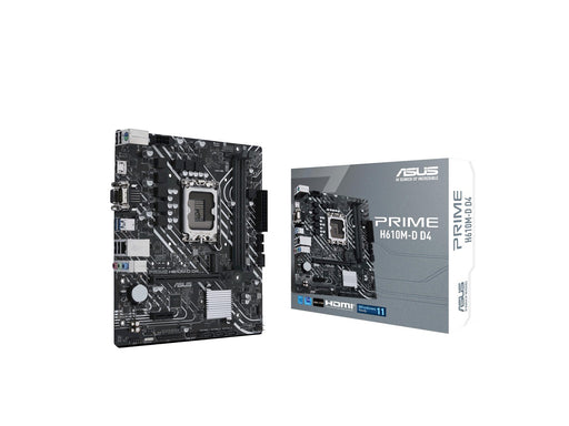 ASUS PRIME H610M-D D4 Mainboard - Intel H610 - Intel LGA1700 - DDR4 RAM - Micro-ATX