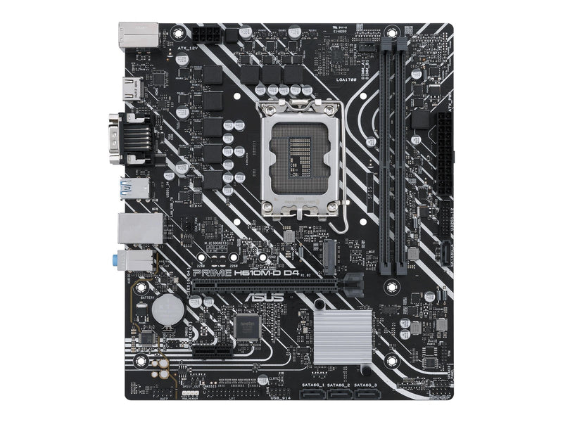 ASUS PRIME H610M-D D4 Mainboard - Intel H610 - Intel LGA1700 - DDR4 RAM - Micro-ATX