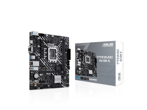 ASUS PRIME H610M-D Mainboard - Intel H610 - Intel LGA1700 - DDR5 RAM - Micro-ATX