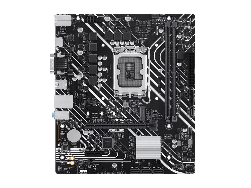 ASUS PRIME H610M-D Mainboard - Intel H610 - Intel LGA1700 - DDR5 RAM - Micro-ATX