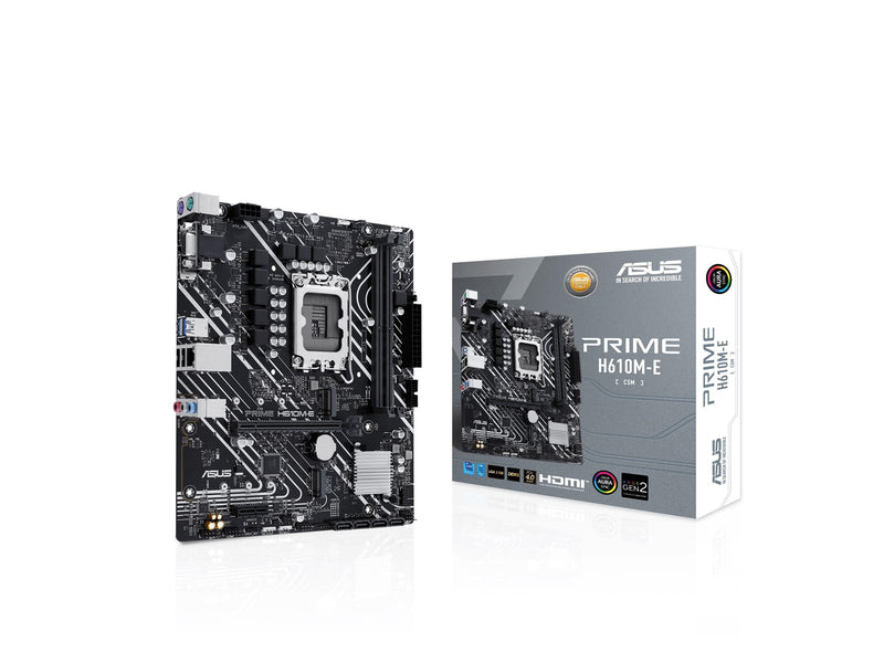 ASUS PRIME H610M-E-CSM Mainboard - Intel H610 - Intel LGA1700 - DDR5 RAM - Micro-ATX