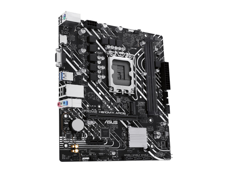ASUS PRIME H610M-K ARGB Mainboard - Intel H610 - Intel LGA1700 - DDR5 RAM - Micro-ATX