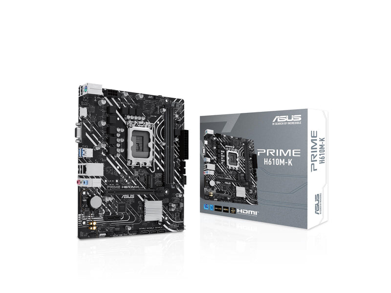 ASUS PRIME H610M-K Mainboard - Intel H610 - Intel LGA1700 - DDR5 RAM - Micro-ATX